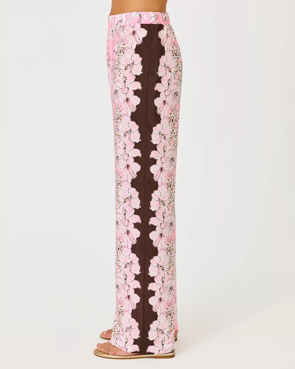 32" Vianna Silk Palazzo Pant - Coco Beach