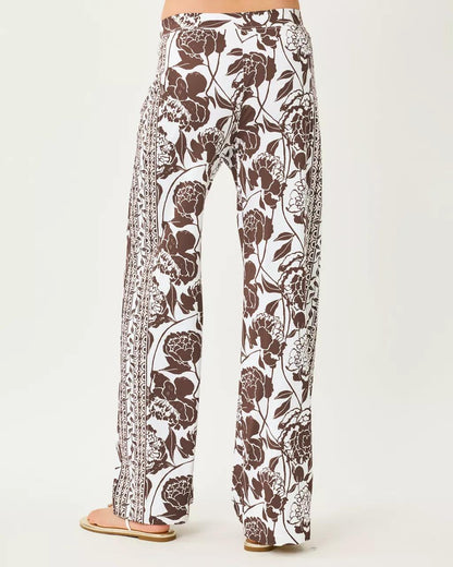 UPF 50+ 32" Demia High Rise Palazzo Pant - Resort White