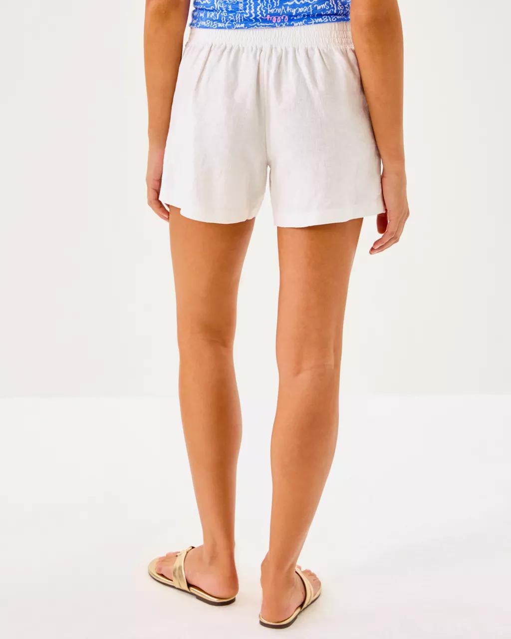 4" Captina Linen Short - Resort White