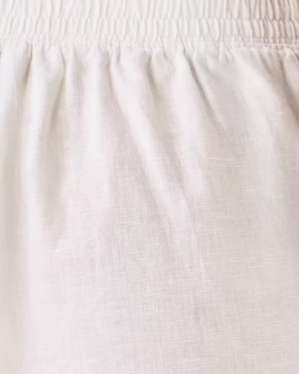 4" Captina Linen Short - Resort White