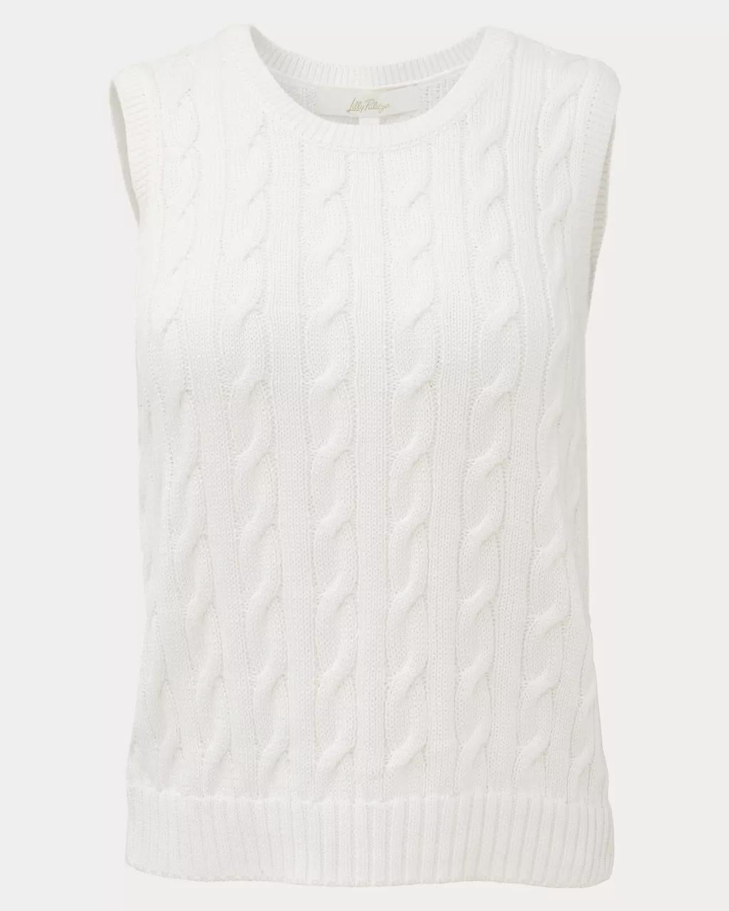 Brockton Crew Neck Sweater Tank - Resort White