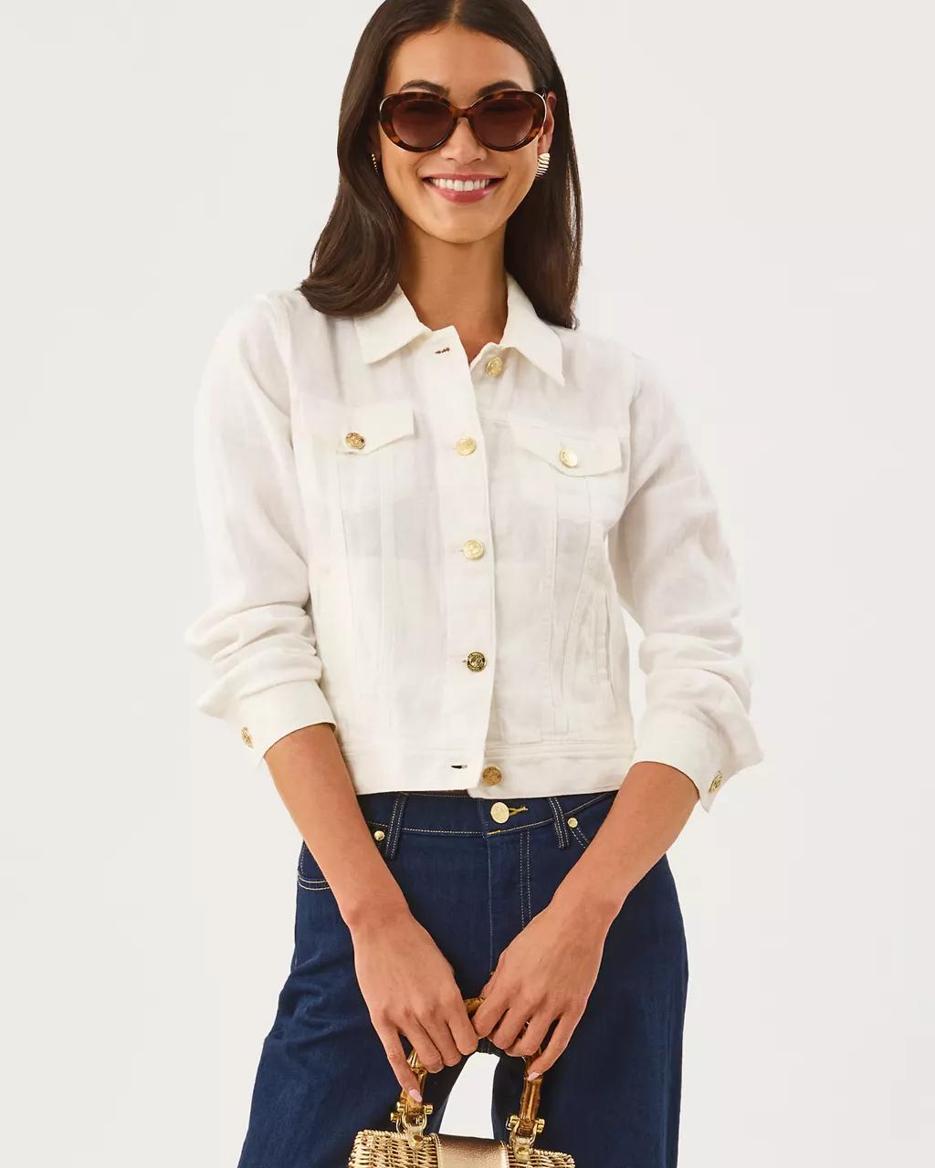 Seaspray Linen Jacket - Resort White