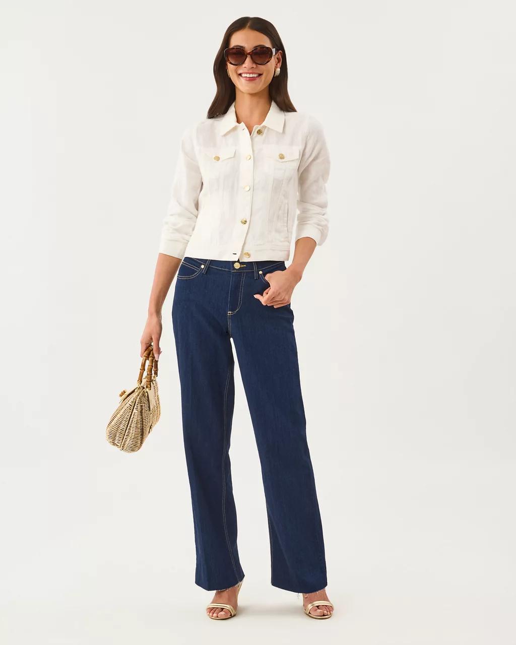 Seaspray Linen Jacket - Resort White