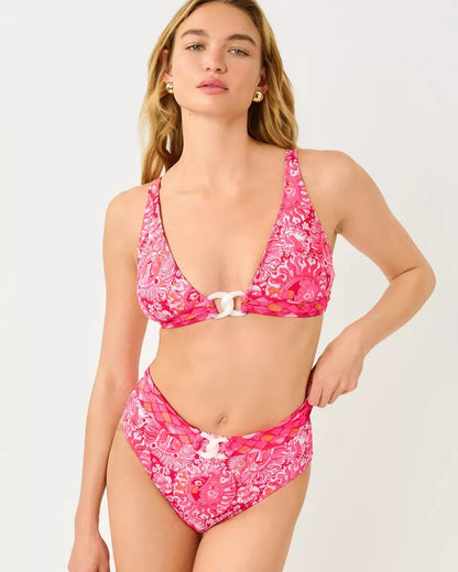 Lyall High Waisted Bikini Bottom - Paradise Punch