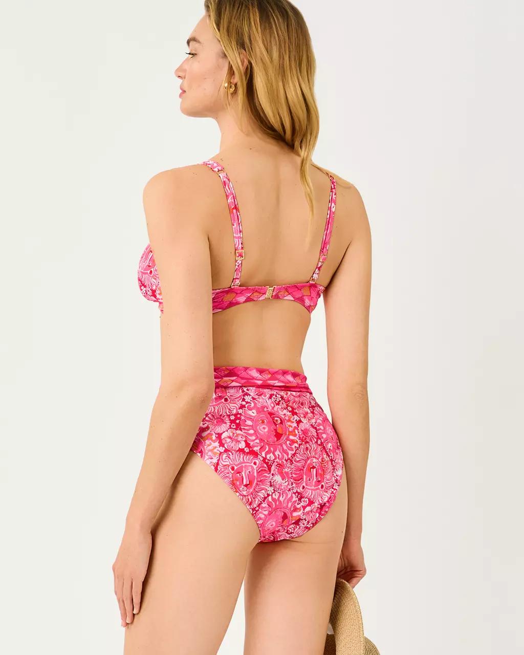 Lyall High Waisted Bikini Bottom - Paradise Punch