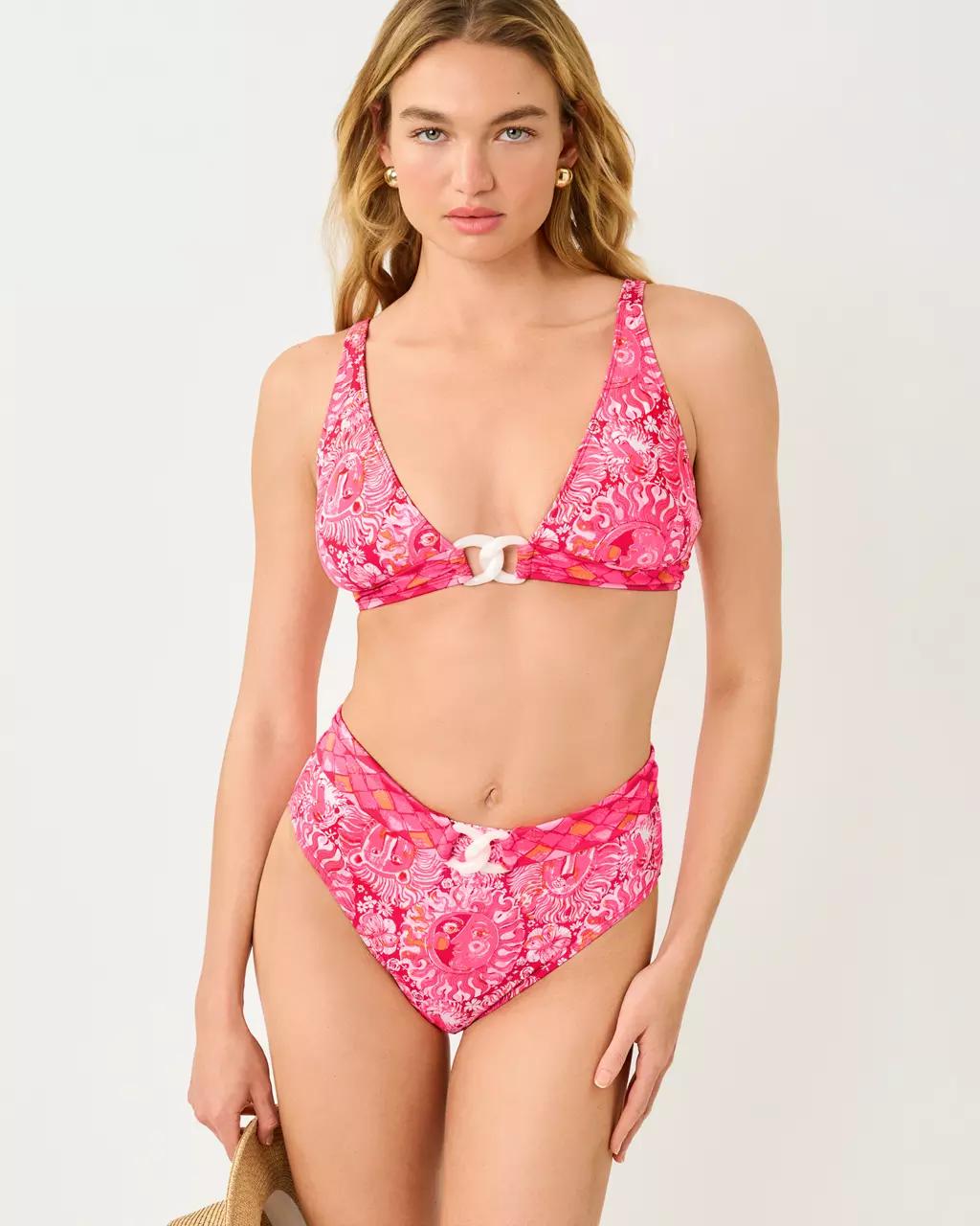 Lyall High Waisted Bikini Bottom - Paradise Punch