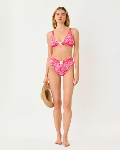 Lyall High Waisted Bikini Bottom - Paradise Punch