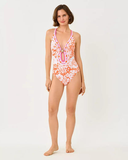 Ester One-Piece Swimsuit - Sunset Orange