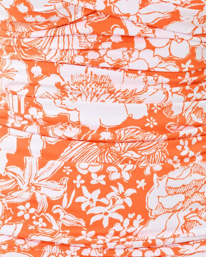 Flamenco Tankini Top - Sunset Orange