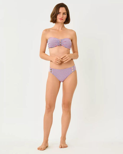 Rior Hipster Bikini Bottom - Resort White X Paradise Punch X Starligh