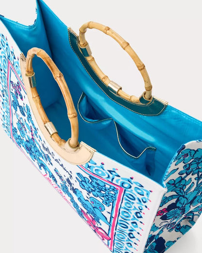 Oasis Canvas Tote - Capri Blue