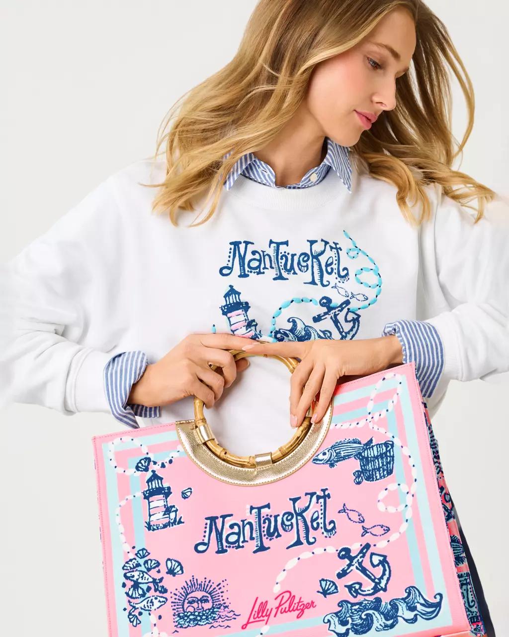Oasis Canvas Tote - Conch Shell Pink
