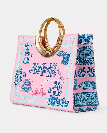 Oasis Canvas Tote - Conch Shell Pink