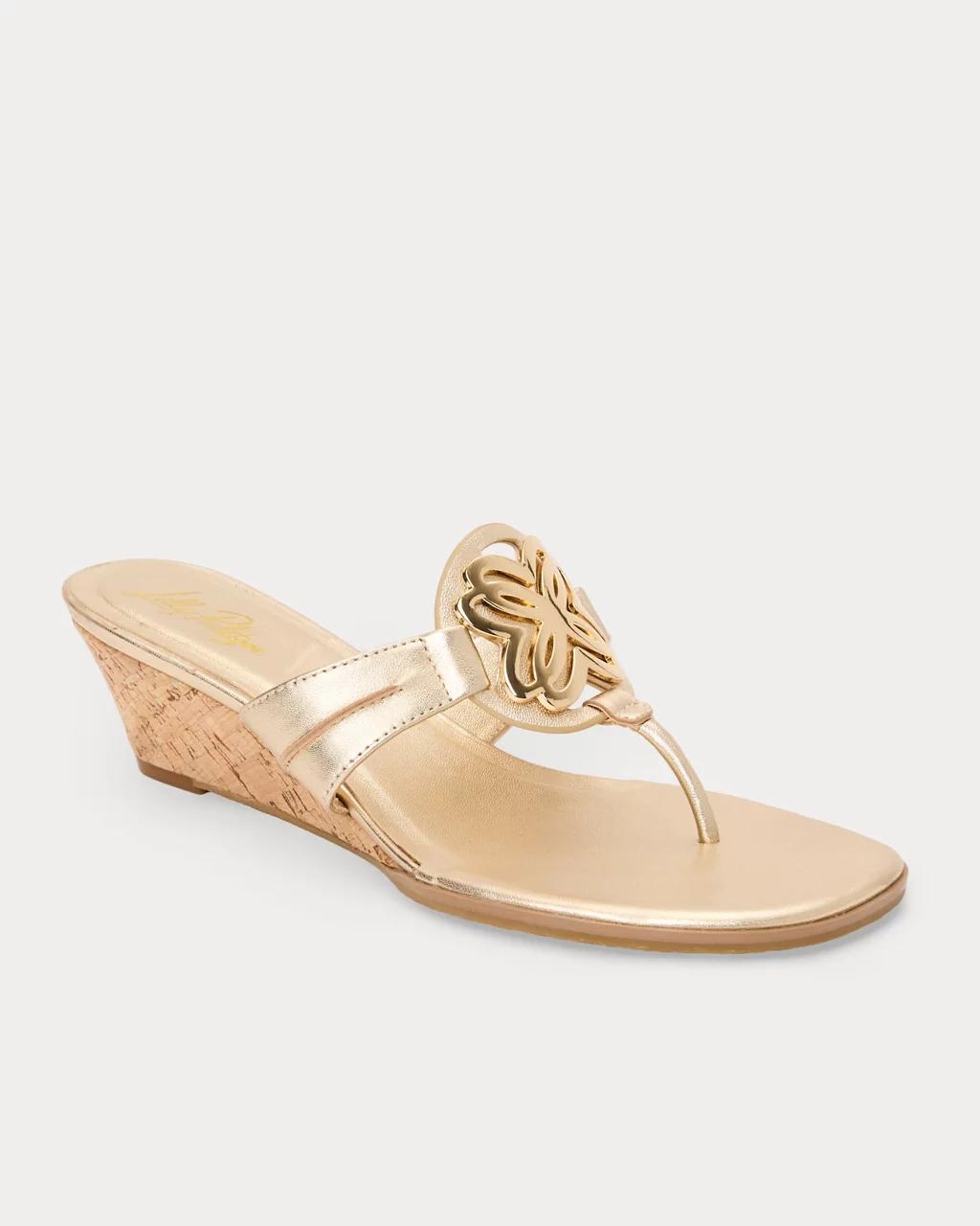 The Lilly Wedge - Gold Metallic