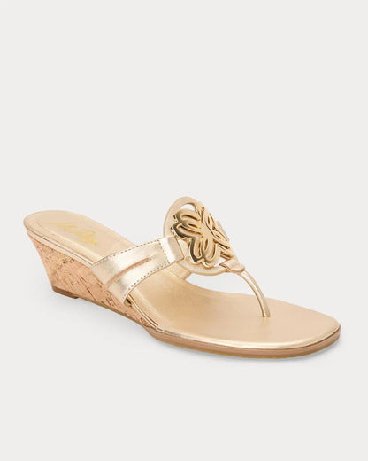The Lilly Wedge - Gold Metallic