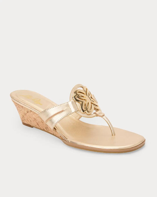 The Lilly Wedge - Gold Metallic