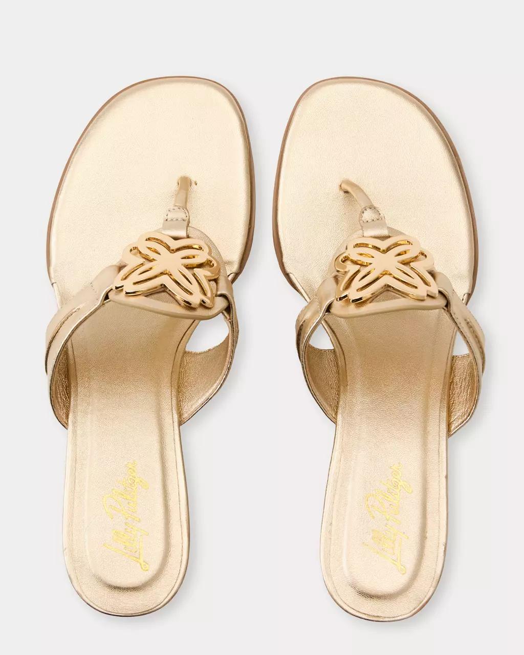 The Lilly Wedge - Gold Metallic