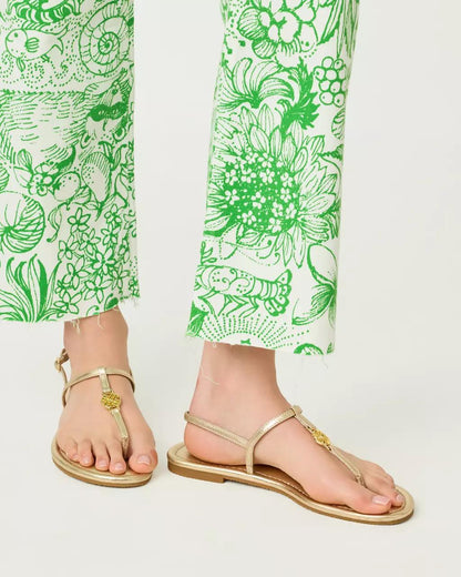 Delilah Logo Sandal - Gold Metallic