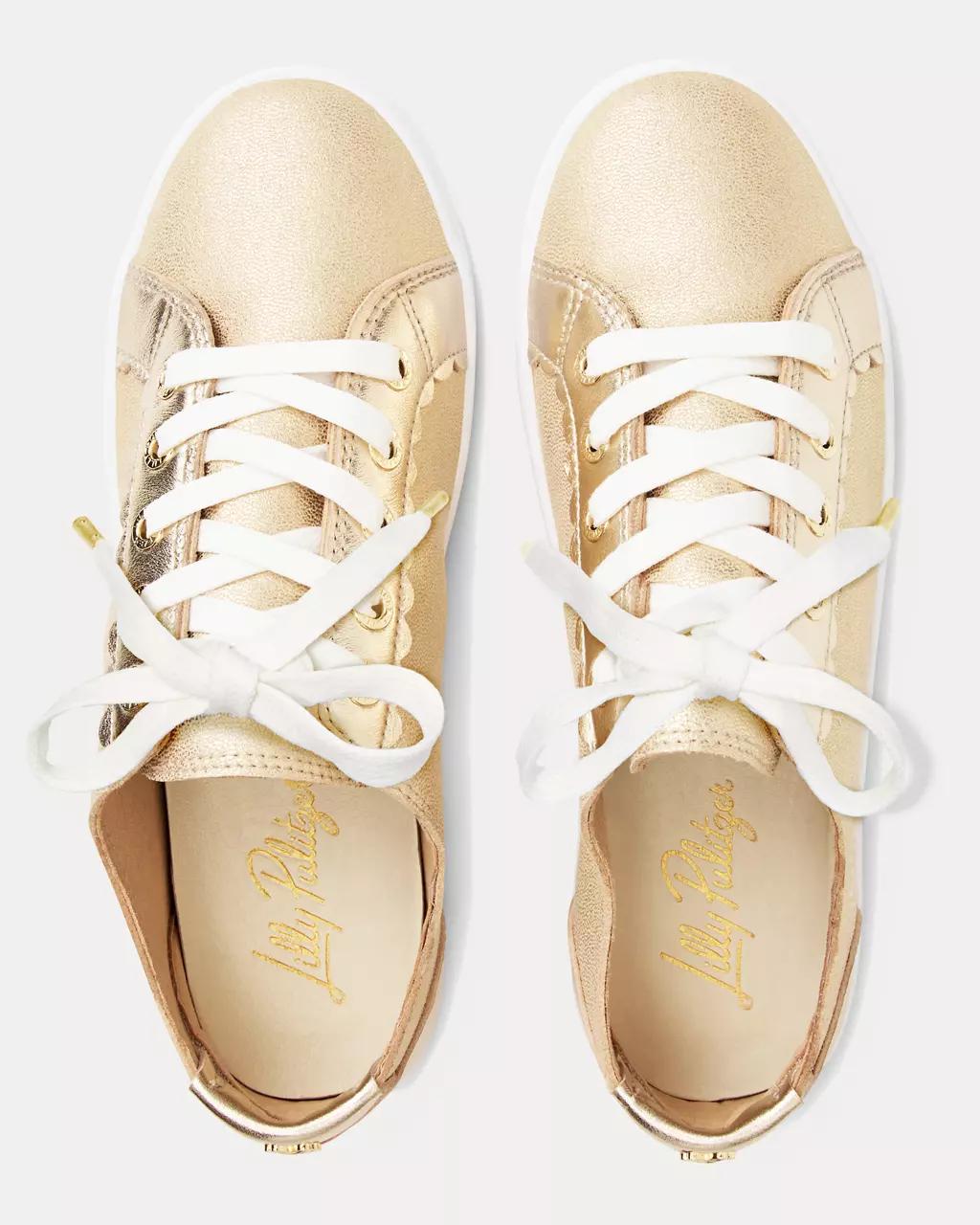 The Lilly Sneaker - Gold Metallic