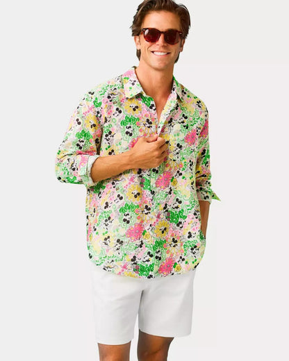 Men's Stuff Addison Linen Button Down Shirt - Multi