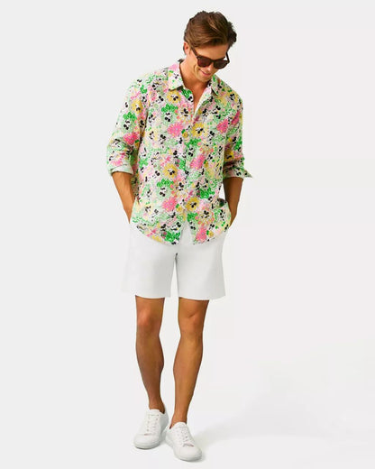 Men's Stuff Addison Linen Button Down Shirt - Multi