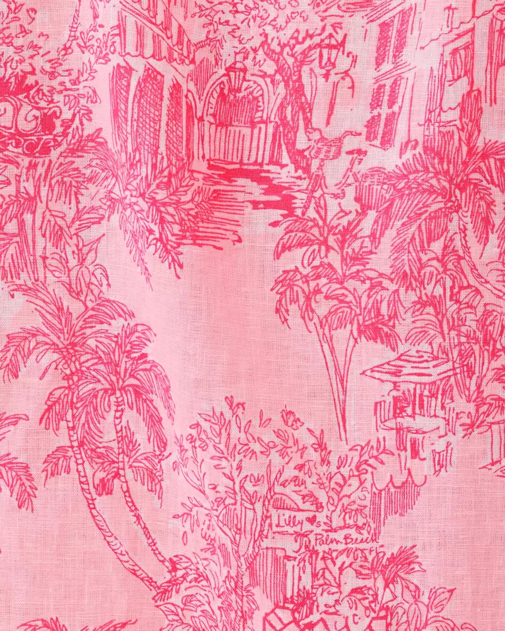 Men's Stuff Addison Button Down Linen Shirt - Conch Shell Pink
