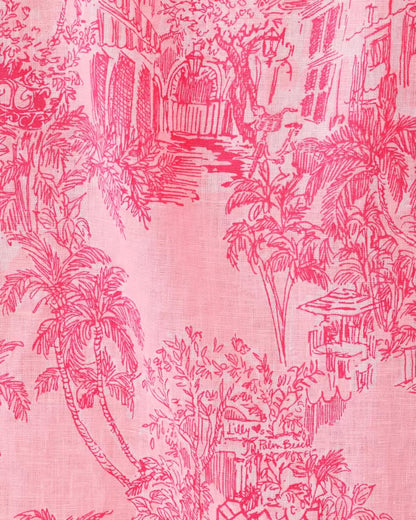 Men's Stuff Addison Button Down Linen Shirt - Conch Shell Pink